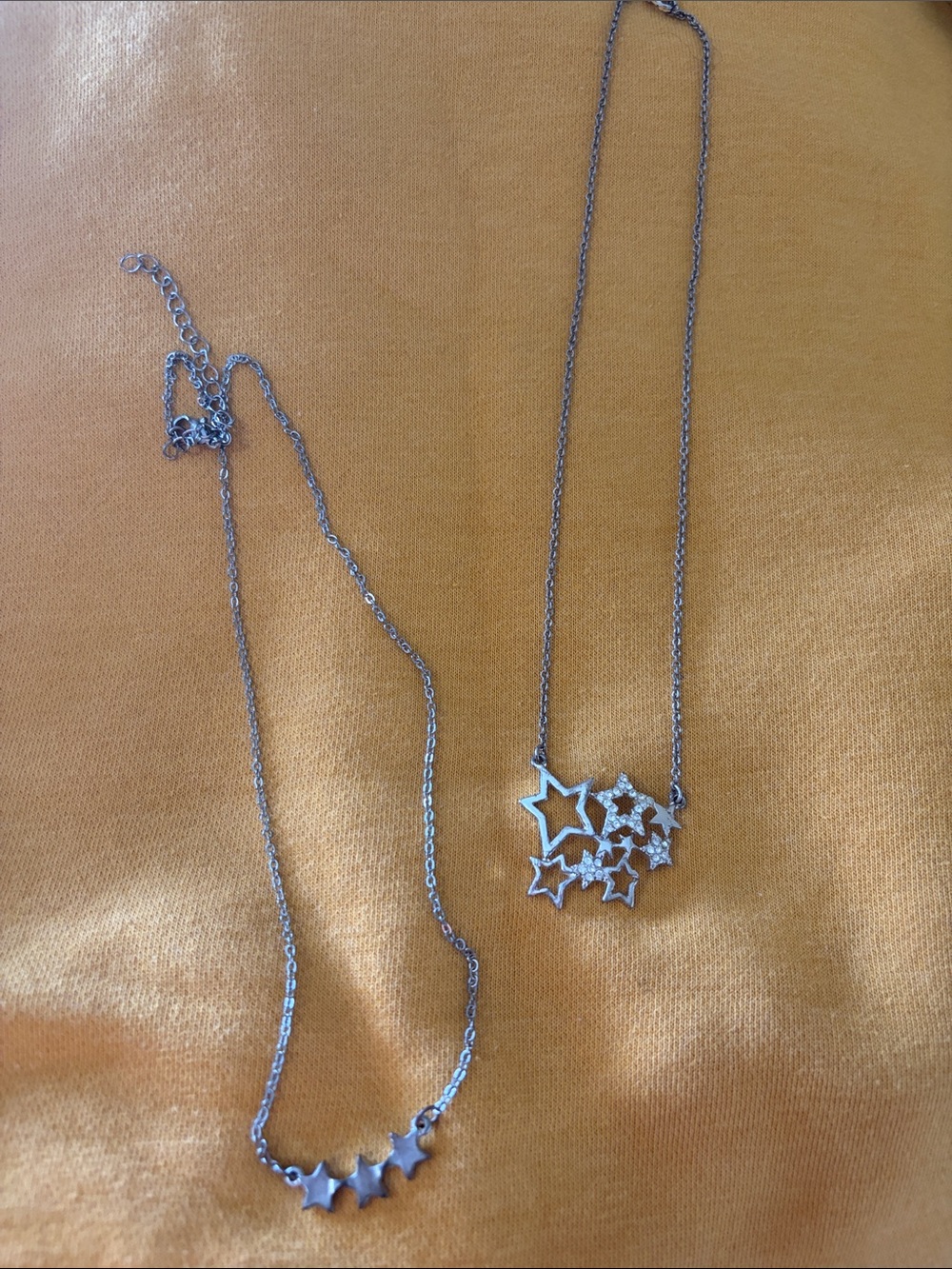Silver Star Cluster Necklace - Women Jewelry